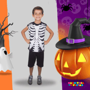 Fantasia Esqueleto Menino - Halloween