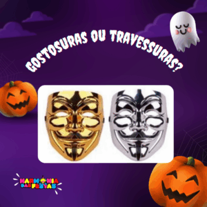 Máscara Prata e Dourada